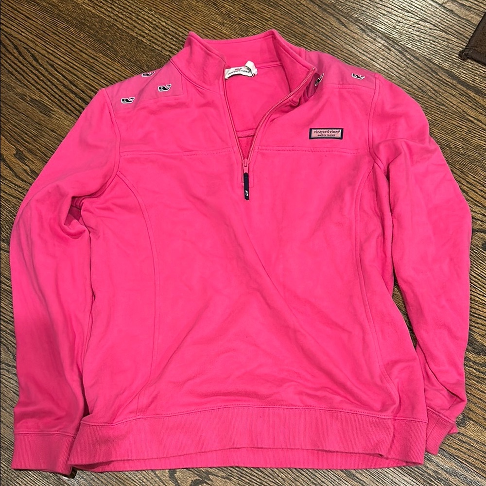 Pink Quarter-Zip Pullover